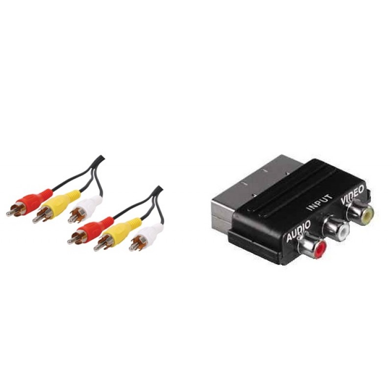 Scart Input Adaptor and Phono Cables